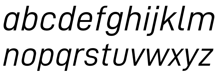 D-DIN Italic Font LOWERCASE