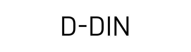 D-DIN  免费字体下载