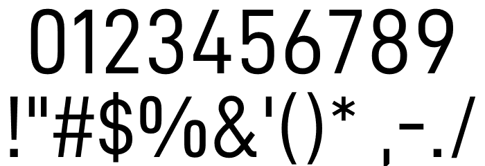 D-DIN Font OTHER CHARS