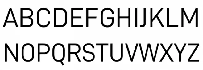 D-DIN 字体 大写