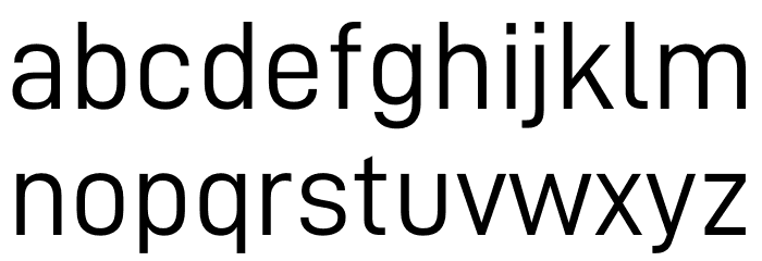 D-DIN Font LOWERCASE