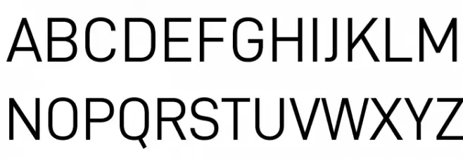 D-DIN 字体 大写