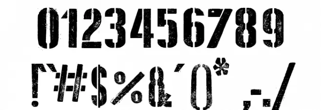 D Day Stencil SC फ़ॉन्ट अन्य घर का काम