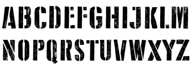 D Day Stencil SC Caratteri MAIUSCOLE