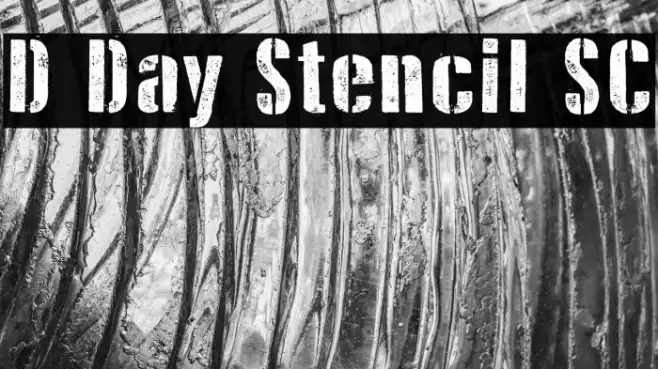 D Day Stencil SC फ़ॉन्ट examples
