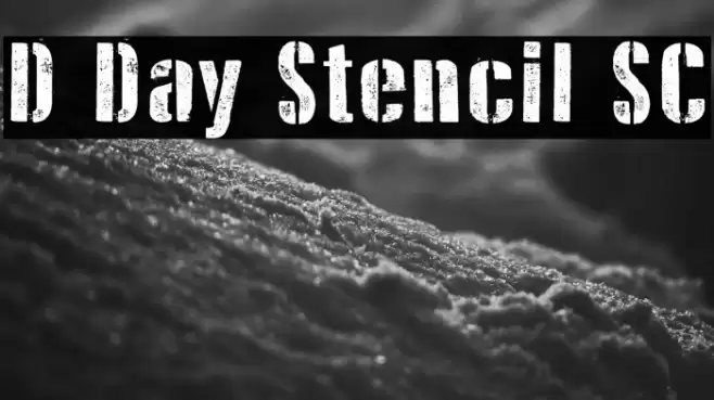 D Day Stencil SC फ़ॉन्ट examples