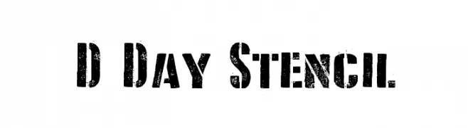 D Day Stencil  Frei Schriftart Herunterladen