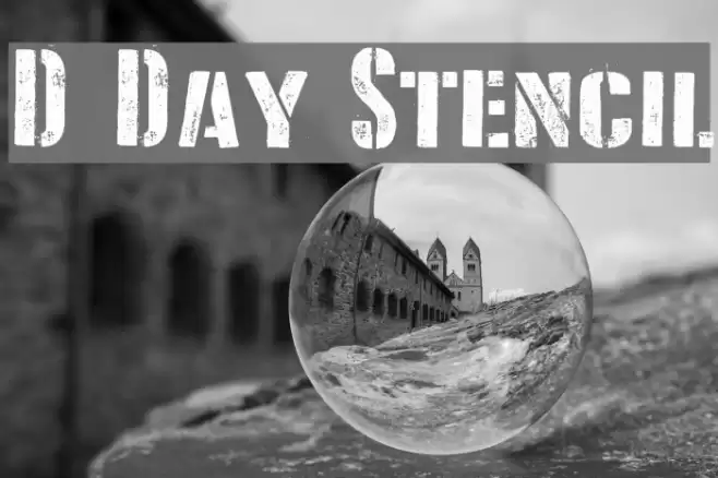 D Day Stencil Caratteri examples