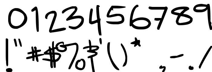 D*H Hand Scribblies Font OTHER CHARS