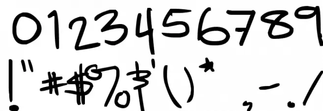 D*H Hand Scribblies Font OTHER CHARS