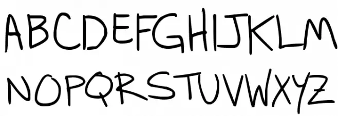 D*H Hand Scribblies Schriftart Groß