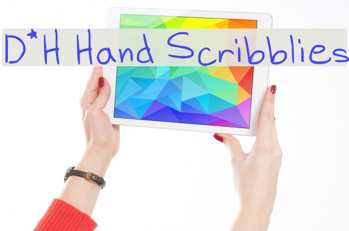 D*H Hand Scribblies Font examples
