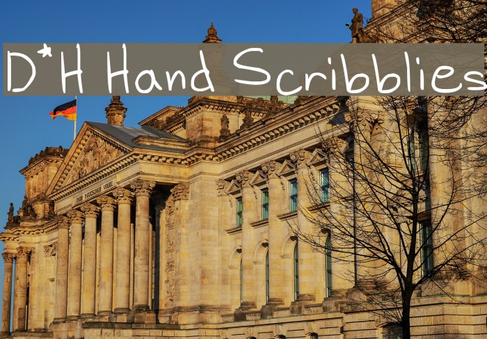 D*H Hand Scribblies Font examples