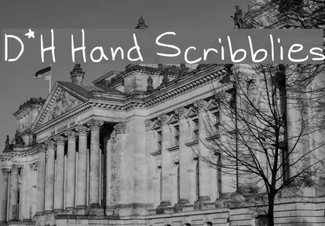 D*H Hand Scribblies Font examples
