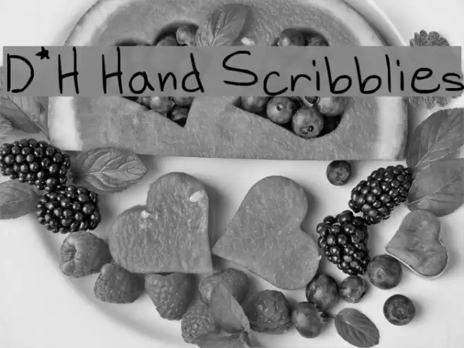 D*H Hand Scribblies Font examples