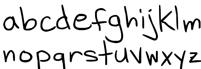 D*H Hand Scribblies Font LOWERCASE