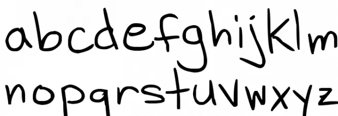 D*H Hand Scribblies फ़ॉन्ट लोअरकेस
