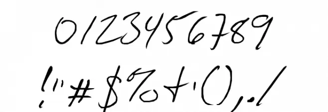 D McCue Hand Font Alte caractere