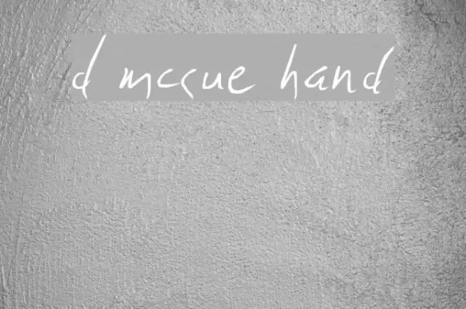 D McCue Hand Font examples