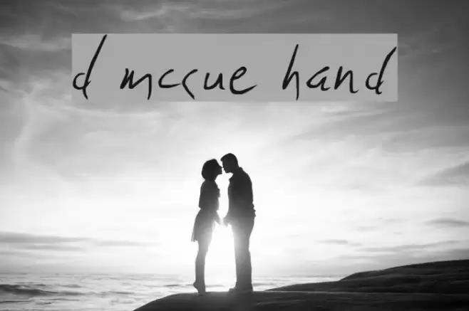 D McCue Hand Font examples