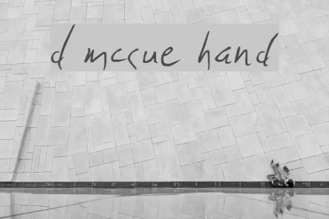 D McCue Hand Font examples