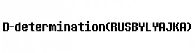 D-determination (RUS BY LYAJKA)  नि: शुल्क फ़ॉन्ट्स डाउनलोड