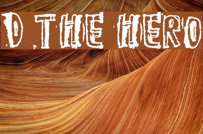 D the hero Font examples