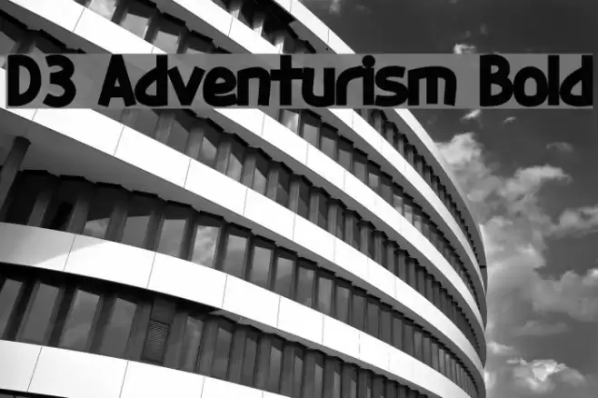 D3 Adventurism Bold Шрифта examples