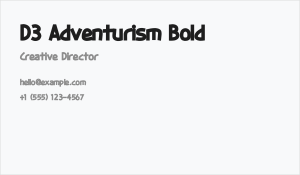 D3 Adventurism Bold Business Card