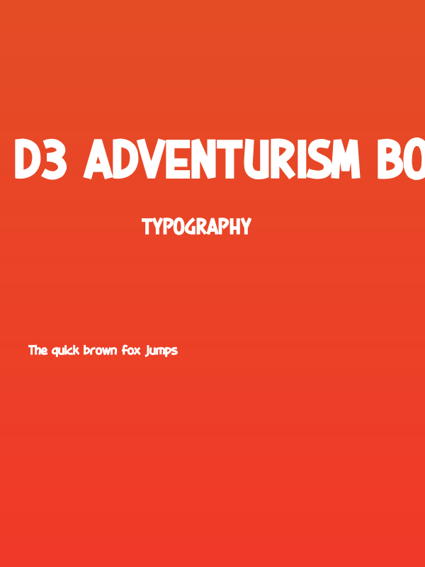 D3 Adventurism Bold Poster