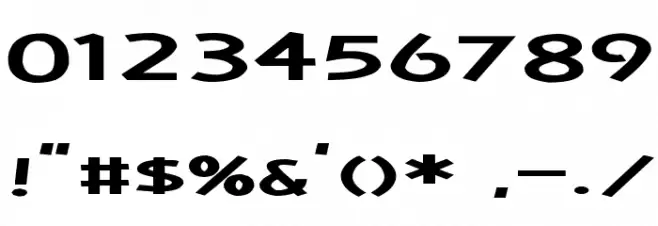 D3 Adventurism Wide Font OTHER CHARS