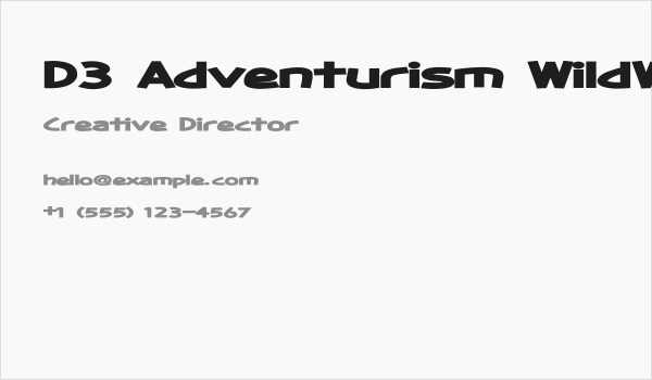 D3 Adventurism WildWide Business Card