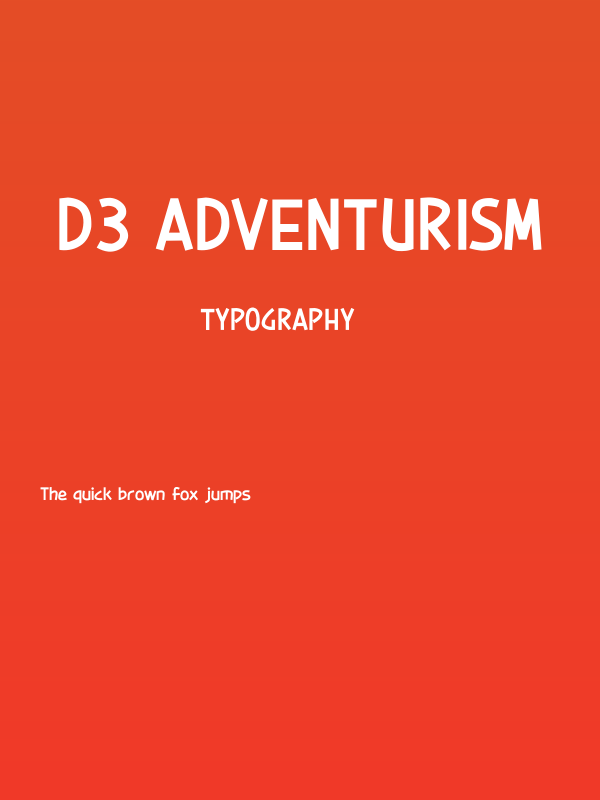 D3 Adventurism Poster