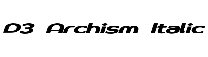 D3 Archism Italic  font caratteri gratis