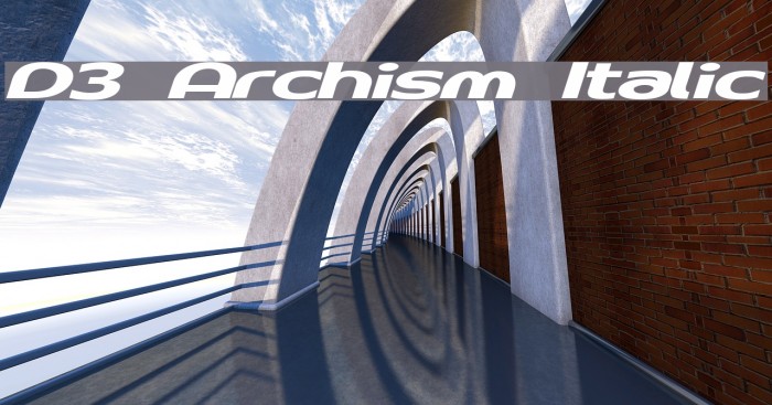D3 Archism Italic Шрифта examples
