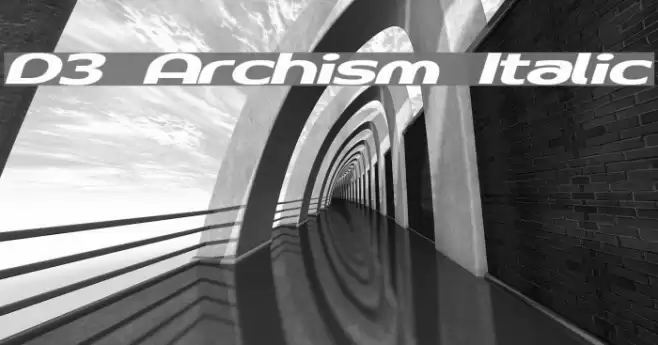 D3 Archism Italic Font examples