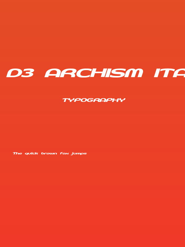 D3 Archism Italic Poster