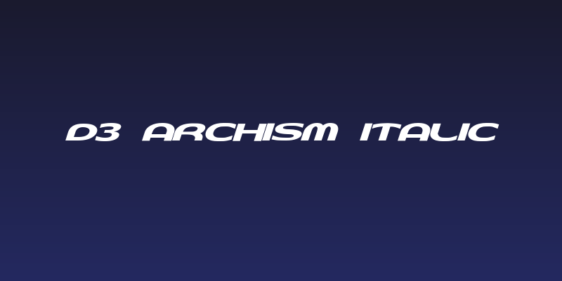 D3 Archism Italic Social Header