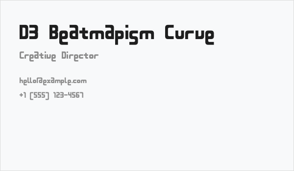 D3 Beatmapism Curve Business Card