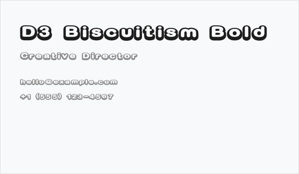 D3 Biscuitism Bold Business Card