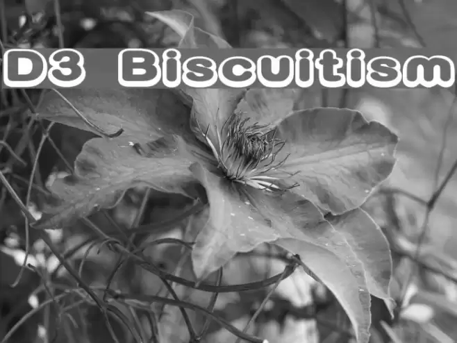 D3 Biscuitism Font examples