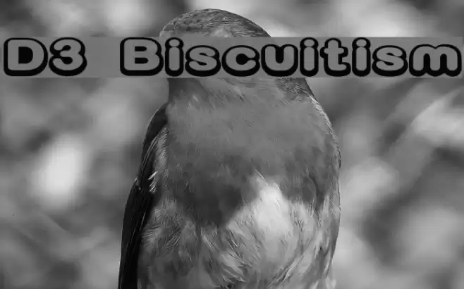 D3 Biscuitism Font examples