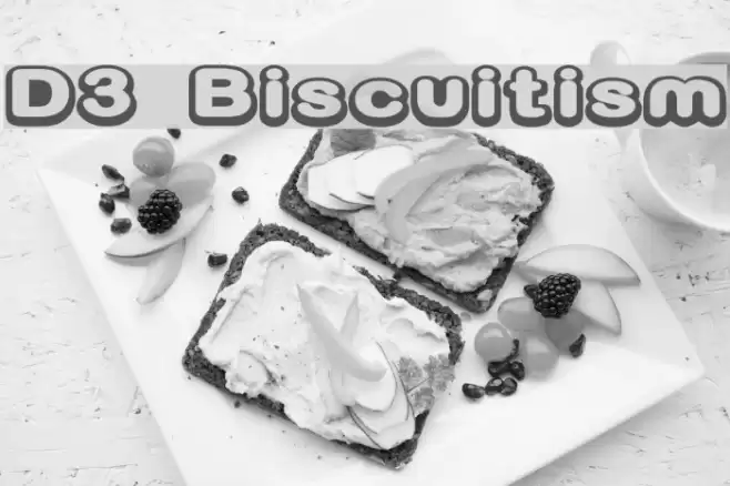 D3 Biscuitism Font examples