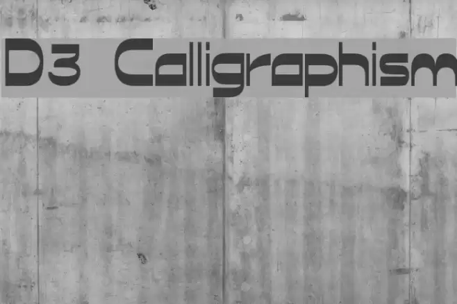 D3 Calligraphism Schriftart examples