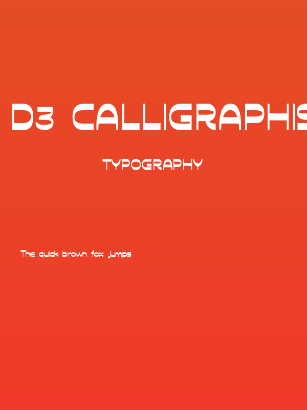 D3 Calligraphism Poster