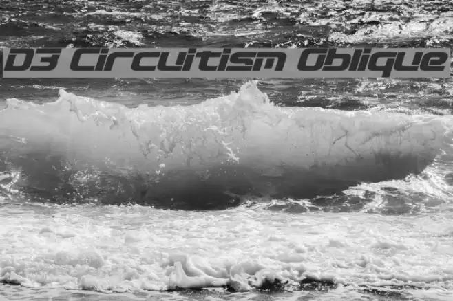 D3 Circuitism Oblique Font examples
