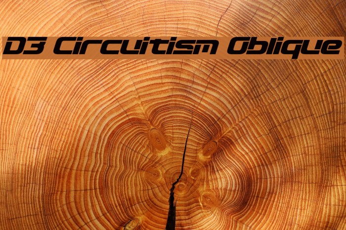 D3 Circuitism Oblique Font examples