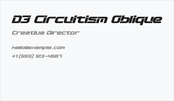 D3 Circuitism Oblique Business Card
