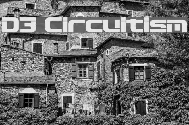 D3 Circuitism Schriftart examples
