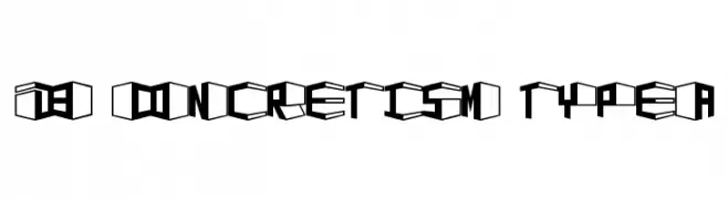 D3 Concretism typeA  font caratteri gratis